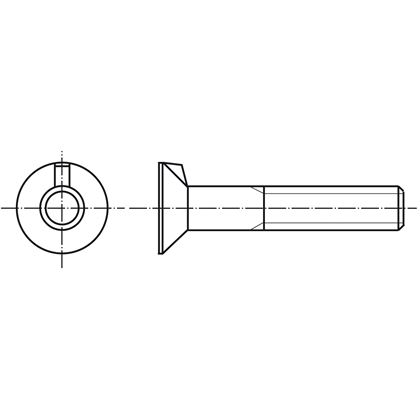 M16x45 BLANK 4.6 Senkschrauben mit Nase DIN 604