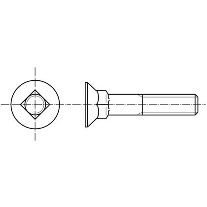 M8x30 8.8 DIN 608 Senkschrauben Mit Niedrigem Vierkantansatz