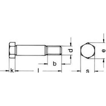 M10x70 BLANK 8.8 Sechskanten-Passschrauben mit langem Gewidezapfen DIN 609