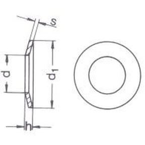 M12 d. 13x29x3 FEUERVERZINKT Spannscheiben DIN 6796