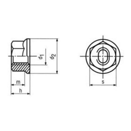 M6 VERZINKT /8/ Sicherungsmutter mt Flansch DIN 6927
