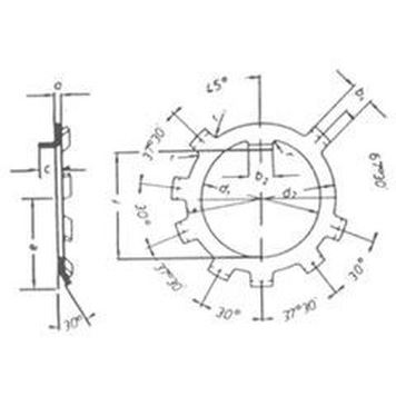 M18 d. 18x25x1 BLANK Sicherungsbleche fur Nutmuttern DIN 70952 A