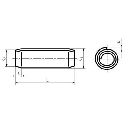 6x40 Spiral-Spannstifte - Regalausf'uhrung