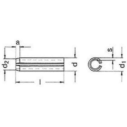 4x8 Spannstifte, leichte Aussfuhrung DIN 7346