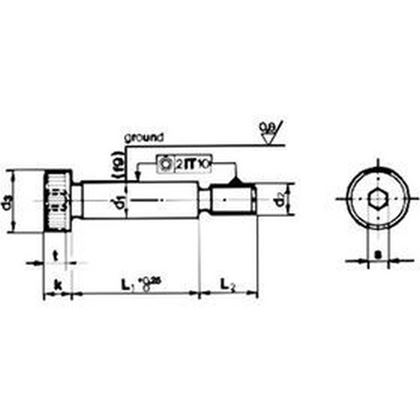 Pass-Schulterschrauben mit Innensechskant M8x40 BLANK 12.9 dia. 10 tol. f9 ISO 7379