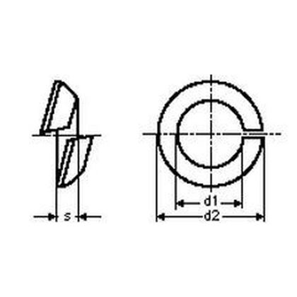 16.5x26.5x6.5 ZINC Federringe DIN 74361C