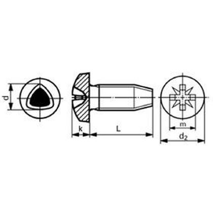 M4x8 A2 EDELSTAHL Gewindefurchende Schrauben, Linsenkopf, Kreuz DIN 7500 C-Z