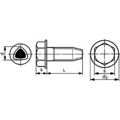 M4x10 VERZINKT Gewindefurchende Schrauben mit Sechskant-Flanschkopf DIN 7500 D