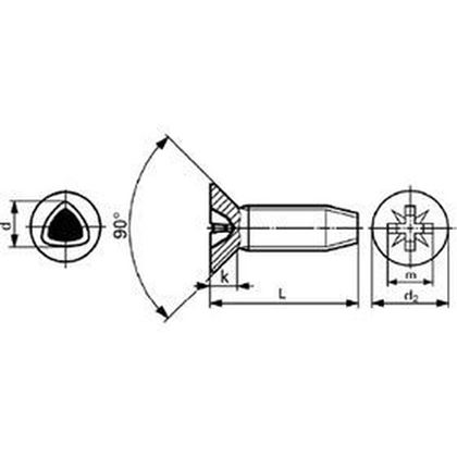 M5x10 SCHWARC VERZINKT Gewindefurchende Schrauben mit Senkkopf DIN 7500 M-Z