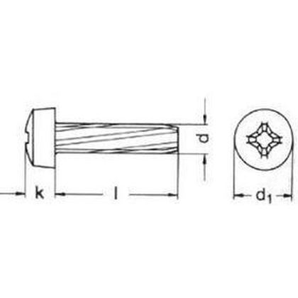 M5x40 VERZINKT Gewinde-Schneidschrauben DIN 7516A