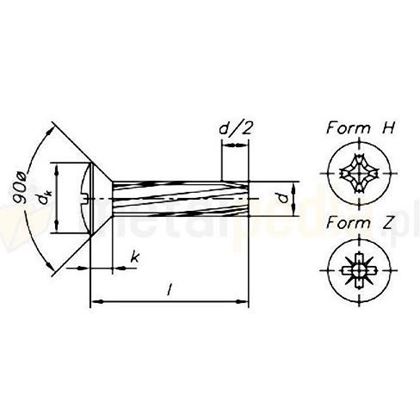 M5x20 VERZINKT Gewindeschneidende senkschrauben mit kreuzschlitz DIN 7516E
