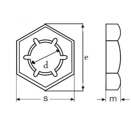 M20 FEUERVERZINKT Sicherungsmuttern DIN 7967