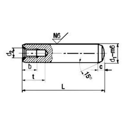 4x36 Zylinderstifte mit Innengewinde DIN 7979D