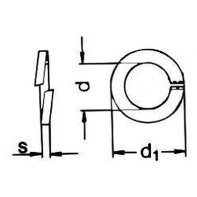M12 d. 12.2x18x2.5 A4 EDELSTAHL Federringe fur Zylinderschrauben DIN 7980