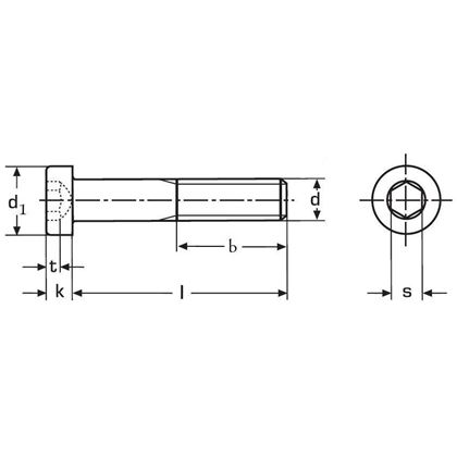M5x60 BLANK 8.8 Zylinderschrauben mit Innensechskant, niedrg DIN 7984