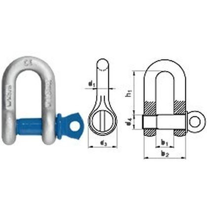 M6 A2 Schakel, geschmiedet D DIN 82101