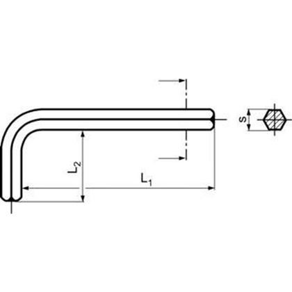 4.0 VERZINKT Sechskant L-Schlussel 23x108mm