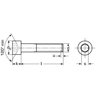 Kunststoff-hex M6x12 DIN 912 Nylon 6,6