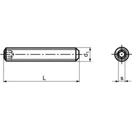 M3x4 A4 EDELSTAHL Gewindestifte mit Innensechskant und Kegelkuppe DIN 913 ISO 4026
