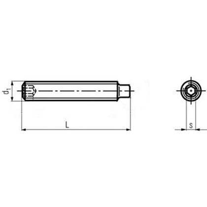 M8x25 A2 EDELSTAHL Gewindestifte mit Innensechskant und Zapfen DIN 915 ISO 4028