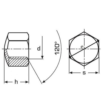 M24 VERZINKT /6/ Sechskant-Hutmuttern DIN 917