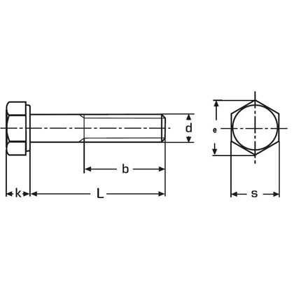 M12x60 FEUERVERZINKT 5.6 AD-W7/TRD Sechskantschrauben Mit Schaft, teilgewinde, ISO 4014 + Sechskantmuttern ISO 4032
