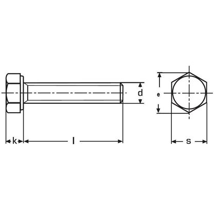 M6x10 polyamid Sechskantschrauben Mit Gewinde bis Kopf DIN 933