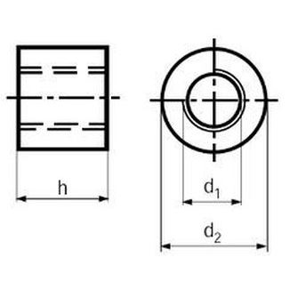 14x3x30x21 LINKS Trapezgewinde-Muttern TR, rund, sechskanting DIN 88089