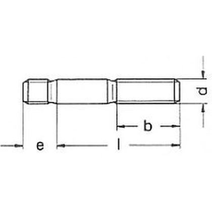 M33x140 FUERVERZINKT 8.8 Stiftschrauben, Einschraubende = 1d DIN 938