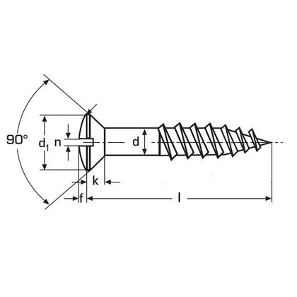 4.0x25 MESSING/NICKEL Linsensenkholzschrauben mit Schlitz DIN 95