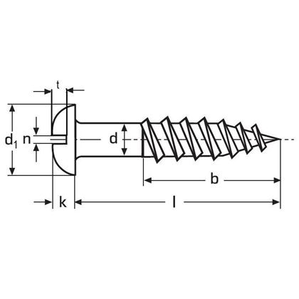 2.0x12 VERZINKT Halbrundholzschrauben mit Schlitz DIN 96