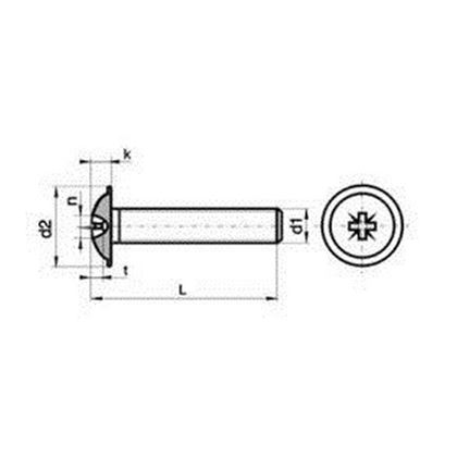 M6x35 VERZINKT Lisenkopfschrauben mit Bund und Kreuzschlitz DIN 967
