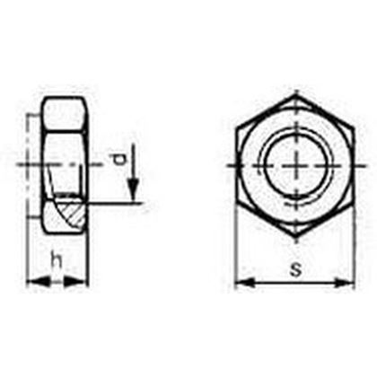 M12 FUER VERZINKT /8/ Ganzmetallmuttern mit Klemmteil DIN 980V
