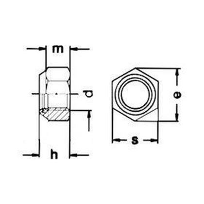 3/8"-24 UNF VERZINKT /8/ Nutmuttern mit Sicherungsring aus Polyamid DIN 985