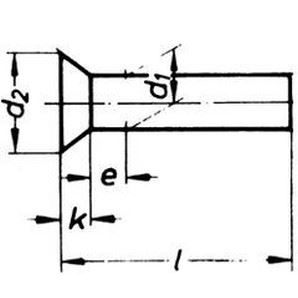 2.5x6 Fe Senkniete DIN 661