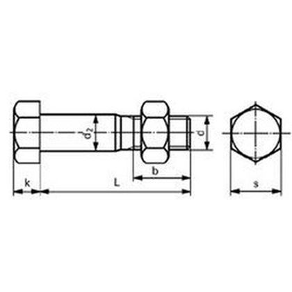 M12x50 5.6 FEUERVERZINKT Sechskant-Passschrauben fur Stahlkonstruktionen DIN 7968
