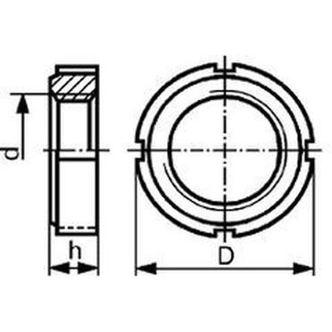 KM 19 M95x2 Nutmuttern BLANK DIN 981