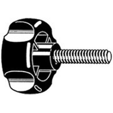 M4x10 Kunststoff Griffe Drehbar SCHWARZ k-57043040010