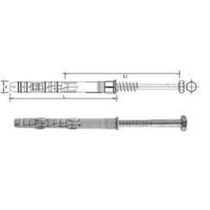 12x80 RMS Rahmendübel mit Sechskantkopdfschrauben