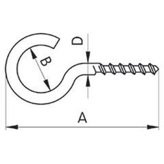 4.0x60 VERZINKT Deckenhaken
