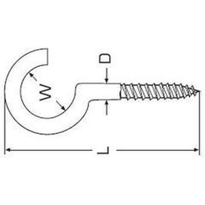 4.6x60 VERZINKT Schraubhaken