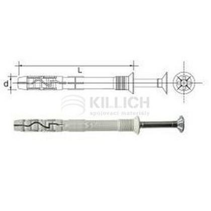 5x25 Schlagdubel, mit Senkkopfschrauben