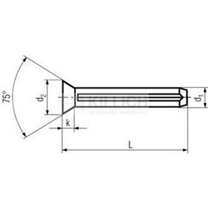 4.0x12 BLANK Senkkerbnägel DIN 1477