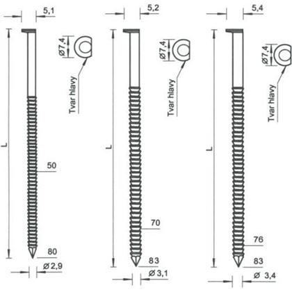 80/2.9 D34 Magazinierte Konvexringnagel BK-Ring