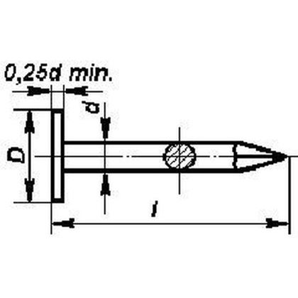 32/2.5 VERZINKT Dachpappstifte, grosse Kopf 2813.25