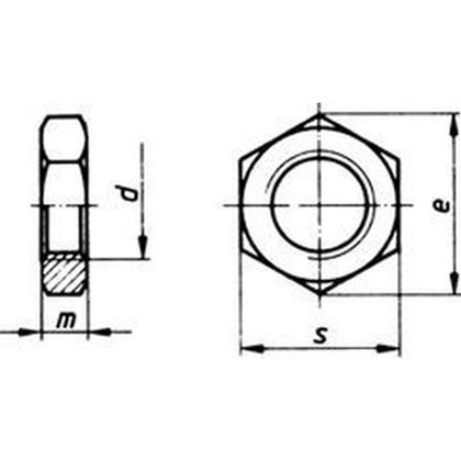 M12 VERZINKT Sechskantmuttern, niedrige Form OK 16 ISO 4035