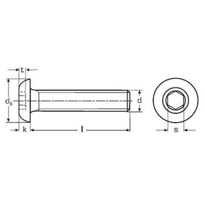 Nr.6-32x1/2" UNC A2 EDELSTAHL Flachkopfschrauben mit Innensechskant ISO 7380-1