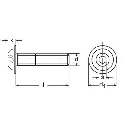 M5x10 A2 EDELSTAHL Lisenkopfschrauben mit Bund und TORX 25 BN 10649