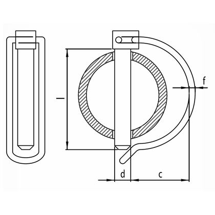 10x50 Klappstecker für Rohre