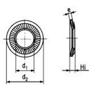 M16 d.16.4x32x2.5 VERZINKT kontakt-scheiben